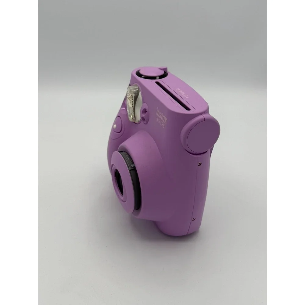 Fujifilm Instax Mini 7S Instant Film Camera Purple Tested Powers On w/ Case